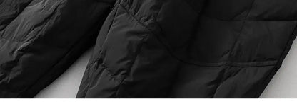Women's Quilted Pants Casual Lightweight Thickened Warm Harem Style Straight Leg High Waist Long Trousers Winter Fashion