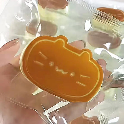 Pudding Cat Mochi Squishy Squeeze Stress Relief Toys Cheese Kitty Squishy Tabas Stress Ball Vent Toys Soft Fidget Toys Gift
