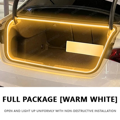 For Audi sedan series A3 A4 A6 A7 A8 trunk light modification light Atmosphere lights White warm white Rear Trunk LED Light Bar