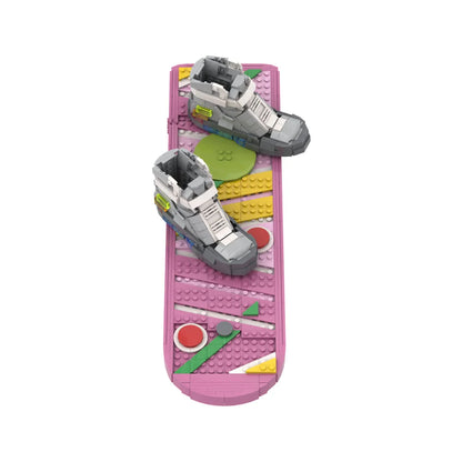 MOC Movie Back to the Future Skateboard Building Blocks Model High Tech Skateboard Shoes Creative Bricks Toys Kids Birthday Gift