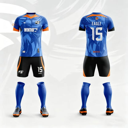 Custom Sublimation Football Jersey Sets Breathable Football Uniform Team Soccer Jersey Set Training Soccer Uniform For Men