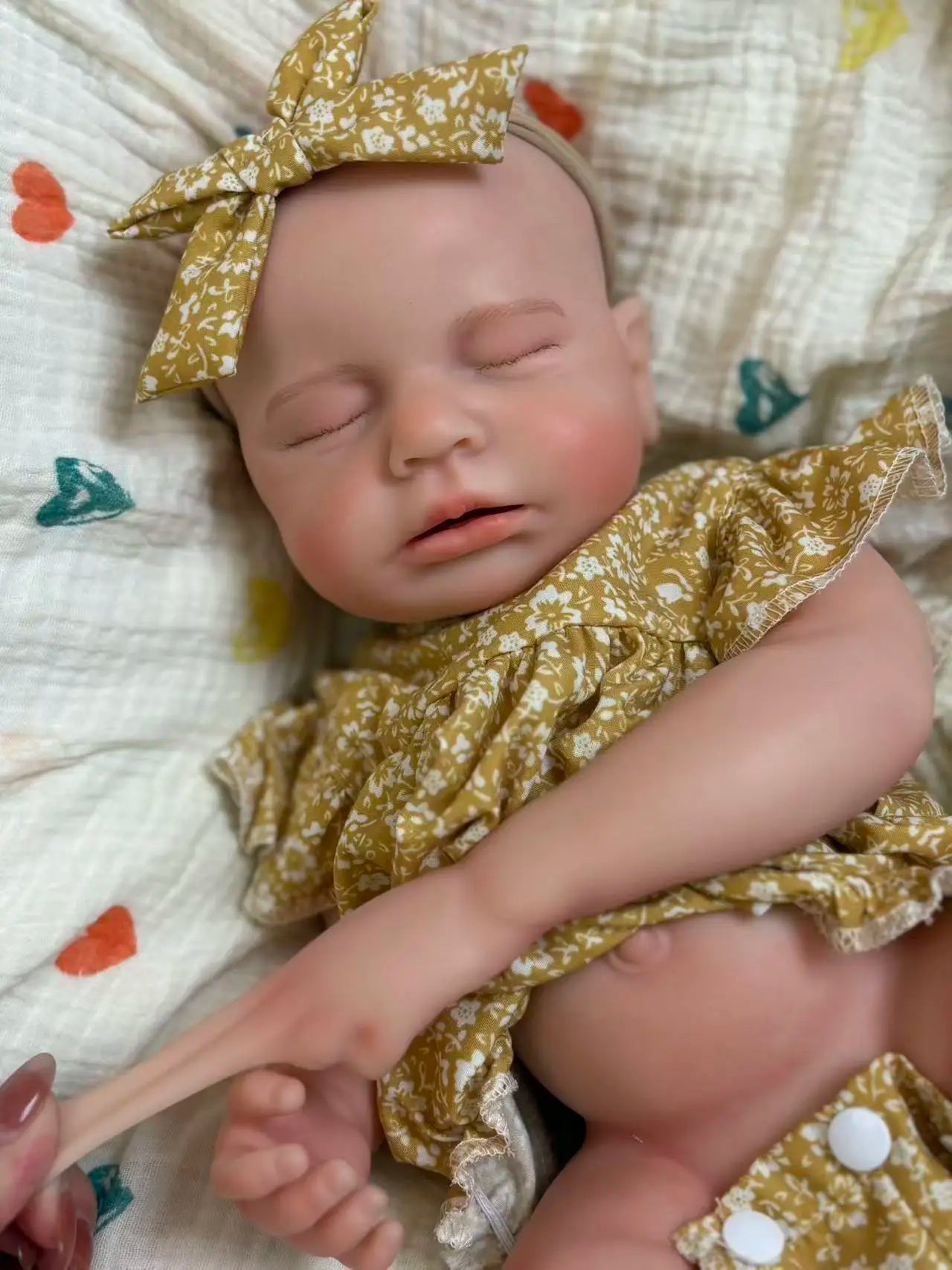 OtardDolls 18-inch Sleeping Loulou Realistic Painted Skin Silicone Reborn Doll Anatomically Correct Waterproof Girl Toy Gift