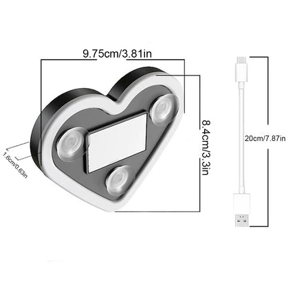 Car Solar Triangle Window Heart-Shaped Light Emitting Heart-Shaped Atmosphere Light Interior Wiring Free Led Atmosphere Ligh