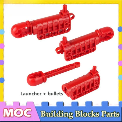 MOC Launcher+Bullet Set Technical Blocks Parts Shooter Games Soft Arrow 57029c01+57028 DIY Toys Model MOC Bricks Accessories