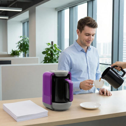 Smart digital display Turkish electric coffee maker, 480ml portable tea maker, coffee brewer