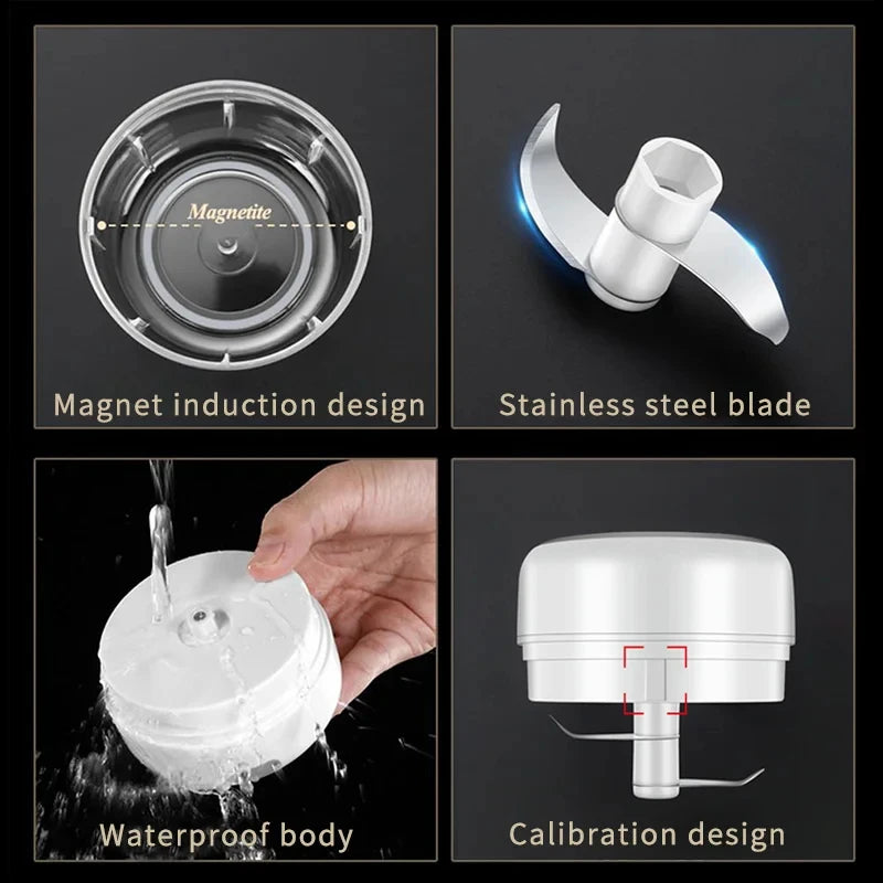 2026New Meat Grinder Electric Garlic Crusher Food Chopper Mini Garlic Press Vegetable Chopper Masher Machine USB Kitchen Gadgets