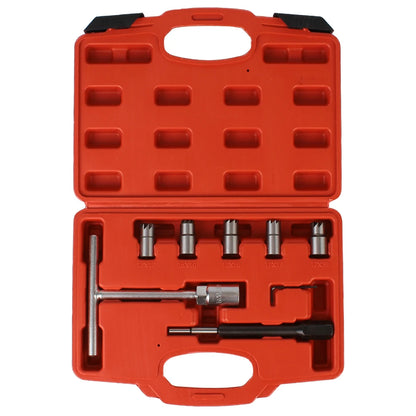 Car Diesel Injector Seat Cutter Set Oil Nozzle Reamer Carbon Remover Clean Kit Auto Repair Tool Automotive Accessories Universal