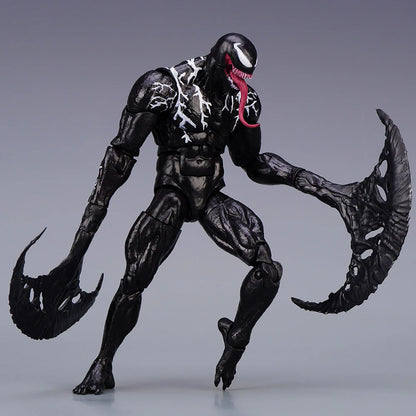 Venom Action Figure 7 Inch And Above Model Posable Superhero Spiderman Movie Character Collectible Toy Desktop Ornament For Fans