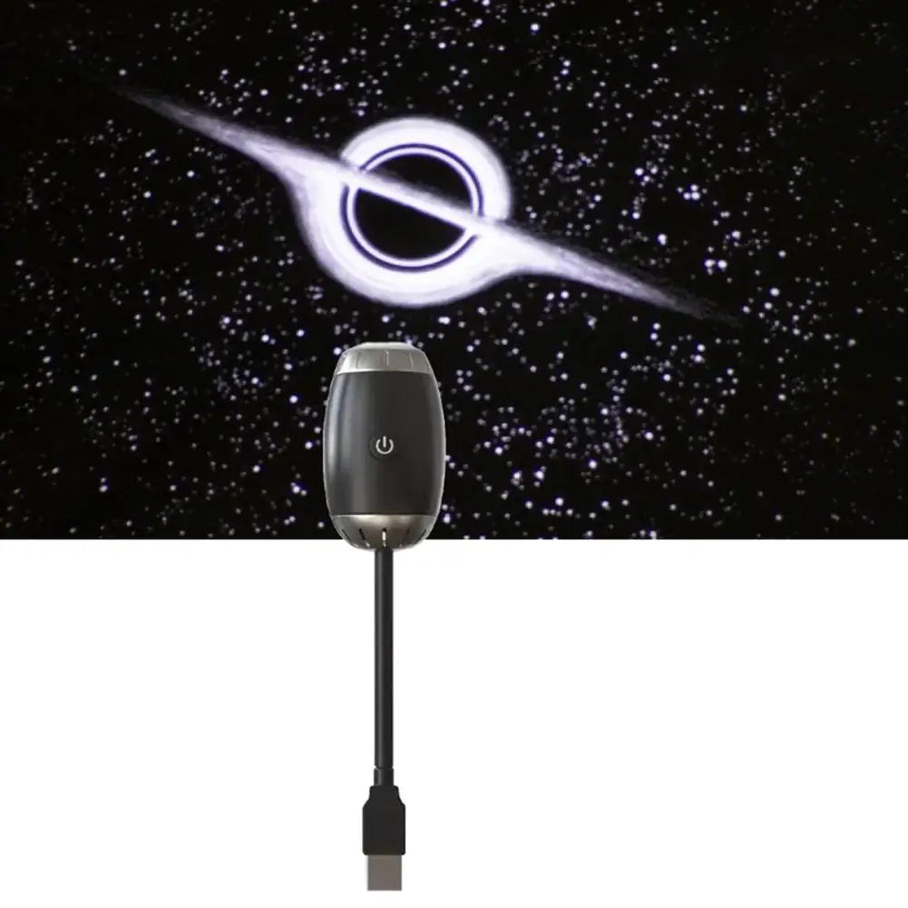 LED Starry Car Ambient Light USB Adjustable Focus Saturn Galaxy Large Range Projection Romantic Party Interior Decor Light