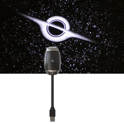 LED Starry Car Ambient Light USB Adjustable Focus Saturn Galaxy Large Range Projection Romantic Party Interior Decor Light