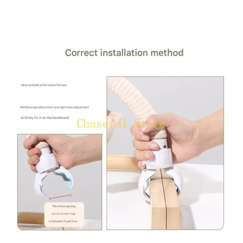 Soft Plush Baby Stroller Hanging Bell Toy Organic Cotton Infant Crib Mobile Machine Washable Sensory Development Activity