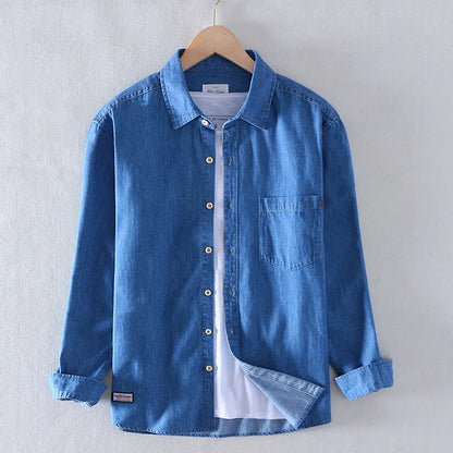 Casual Loose Men's Long Sleeve Denim Shirt Youth Trend Breathable Comfortable Workwear Resistant to Wear And Dirt Spring Autumn
