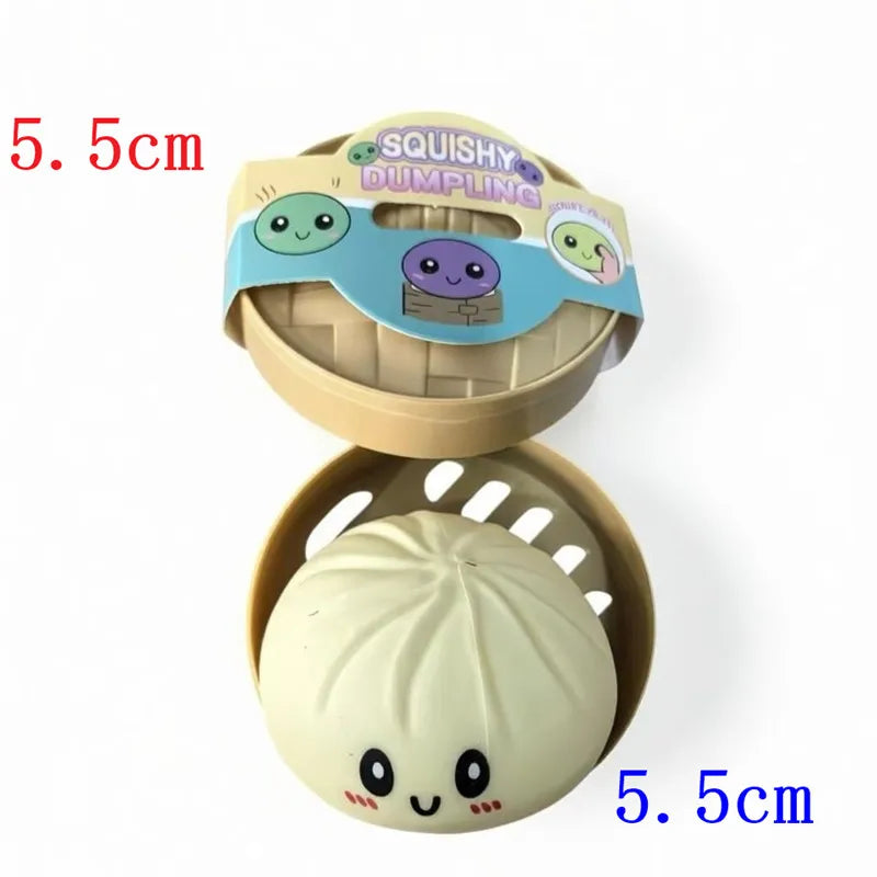 5.5/8.5cm Stress 1-12Pcs Dumpling Squash Toy Dampaline Squishy with Box Dumplings Sensory Squeeze Toy for  Relief Gift Birthday