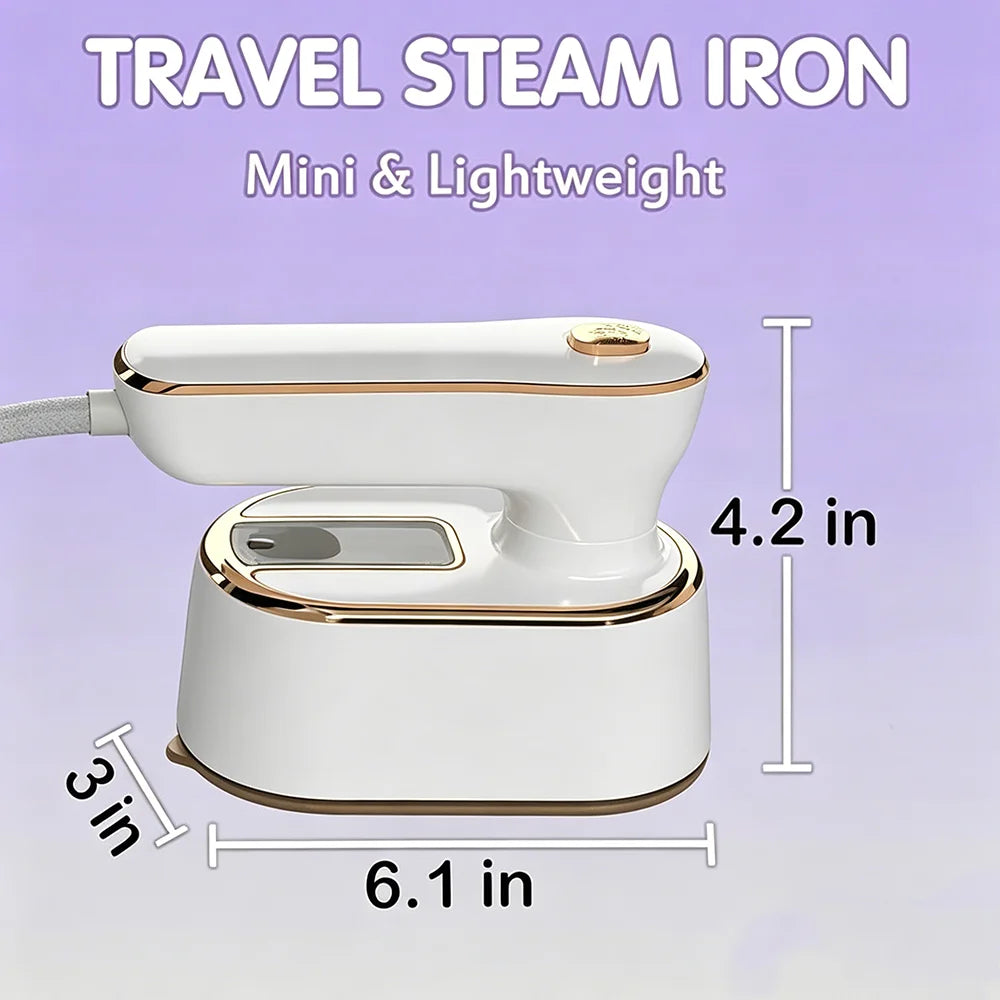 Portable Mini Steam Iron Handheld Garment Steamer Fast Heating Dry Wet Ironing Machine Travel Clothes Steamer Rotating Handle