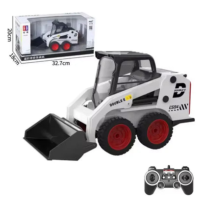 RC Excavator Double E E594 1:14 2.4G Remote Control Truck Slip Loader Digging Bucket 360 Rotation High Low Speed Engineer Toy