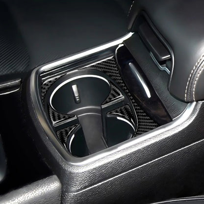 For Chrysler 300 (2011-2014) Car Center Console Gear Shift Panel Steering Wheel Cover Carbon Fiber Interior Sticker Accessories