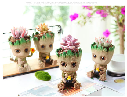 Home Decoration Groot Planter Flower Pots For Indoor Flowers Pot Tree Man Ornaments Anime Figure Statue Art Crafts Kid Men Gifts