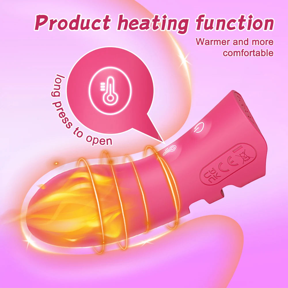 Finger Vibrator for Women Heating Vagina Vibrator Clitoris Nipples Stimulator Female Masturbator Interaction Sex Toy for Couples