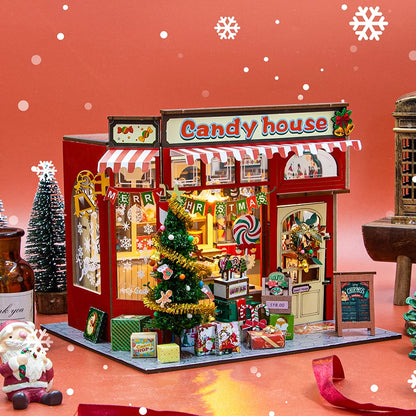 Wooden Dollhouse Miniature DIY Doll House Kit Handmade Creative Room 3D Puzzle Building With Furniture For Adults Christmas Gift