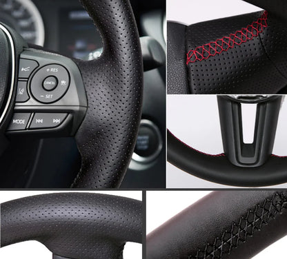 Custom Car Steering Wheel Braid Cover Genuine Leather Fit For Mazda 3 Axela Mazda 6 Atenza Mazda 2 CX-3 CX3 CX-5 CX5 Scion