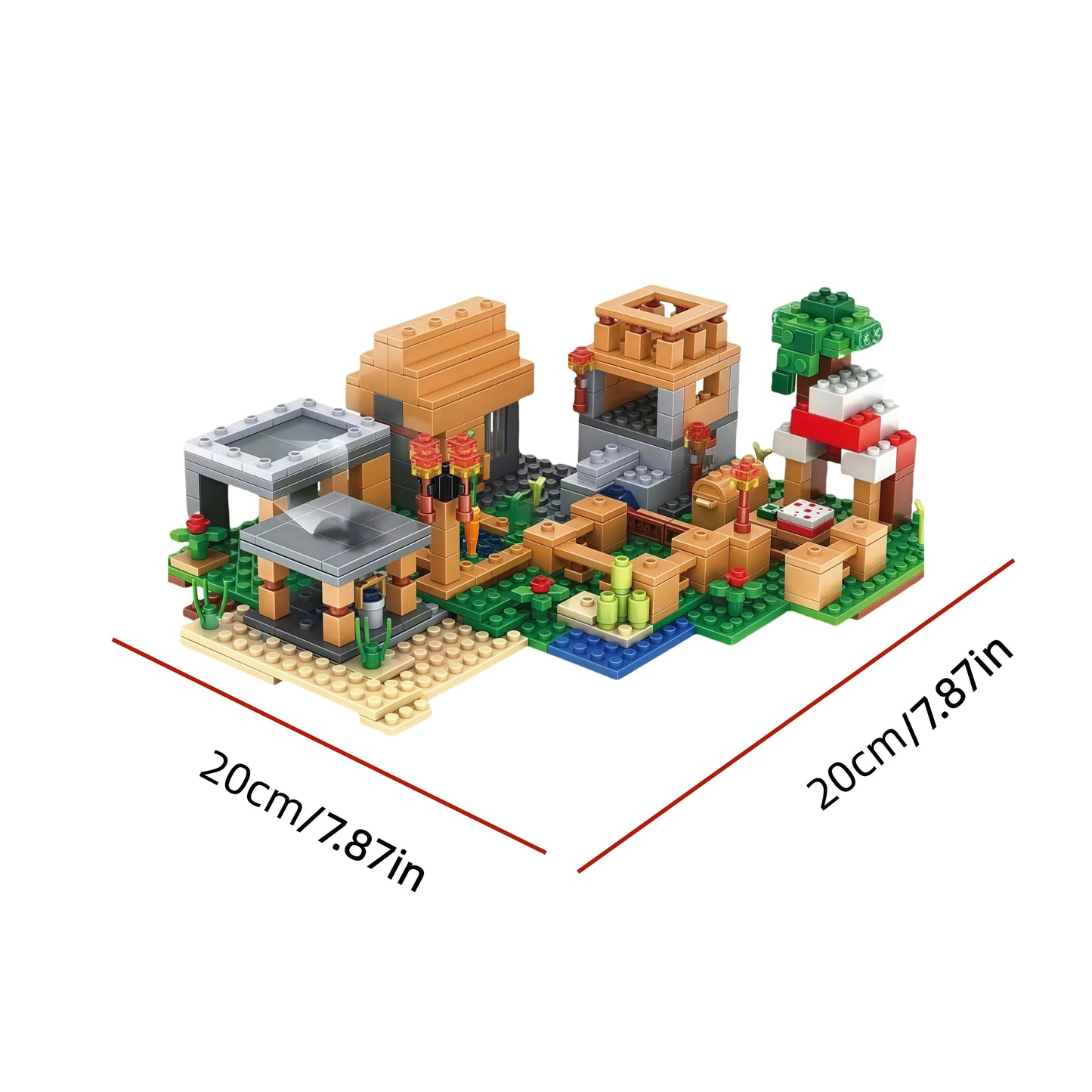 Luxury 6-in-1 Large Village Stacking Block Set with Tree House | Premium Design | Gift & Collection