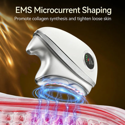 Electric Microcurrent Gua Sha Massager Facial Body Scraping Tool Skin Lifting Tightening Anti-Aging Massage Device