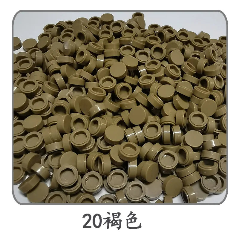 900pcs 52 Colors City Building Blocks Flat Tile 1x1 Round Bricks DIY Enlighten Blocks Parts 98138 Blocks for Children Boys Girls
