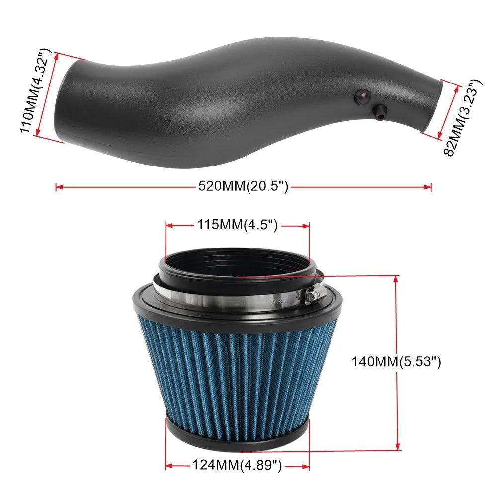 For Honda Civic EK EG Car Carbon Fiber Racing Car Air Intake Pipe