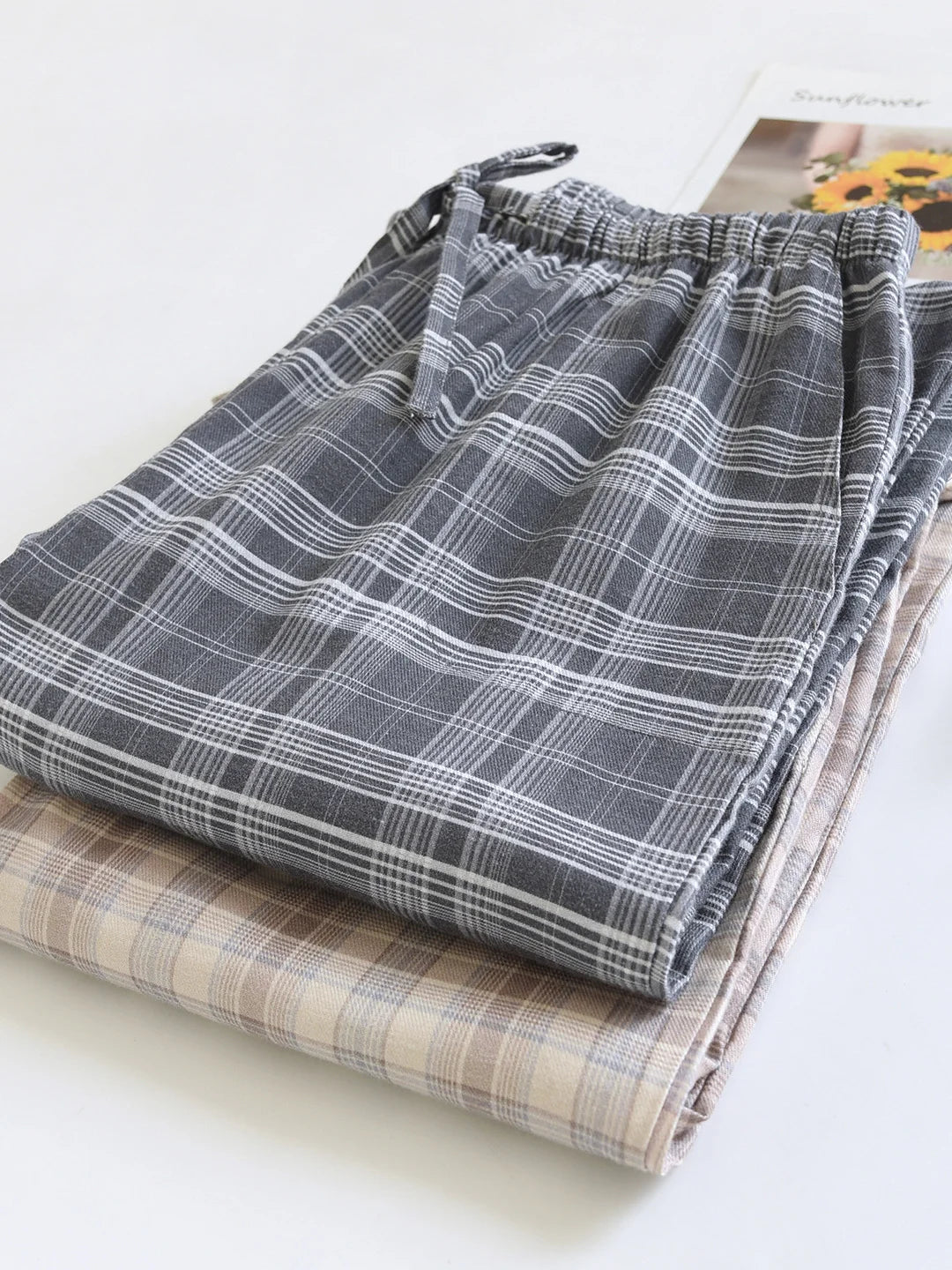 Men's Loose Fit Cotton Flannel Spwear Long Pants Home Leisure Comfortable Warm Outerwear Autumn Winter Spring Cotton Velve...