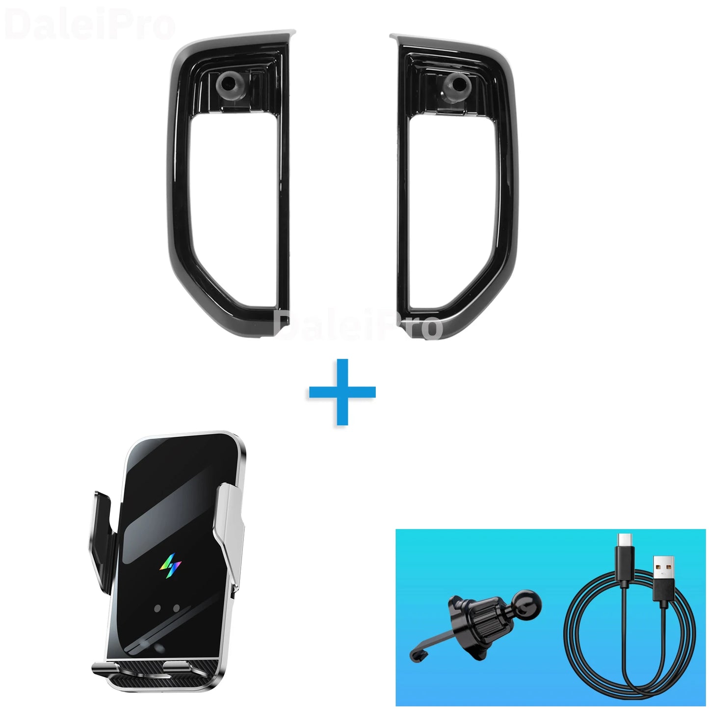 For Ford Everest 2023 2024 2025 Car Phone Holder Car Wireless Charging Mount Custom Designed Dual Phone Holder Base Accessories