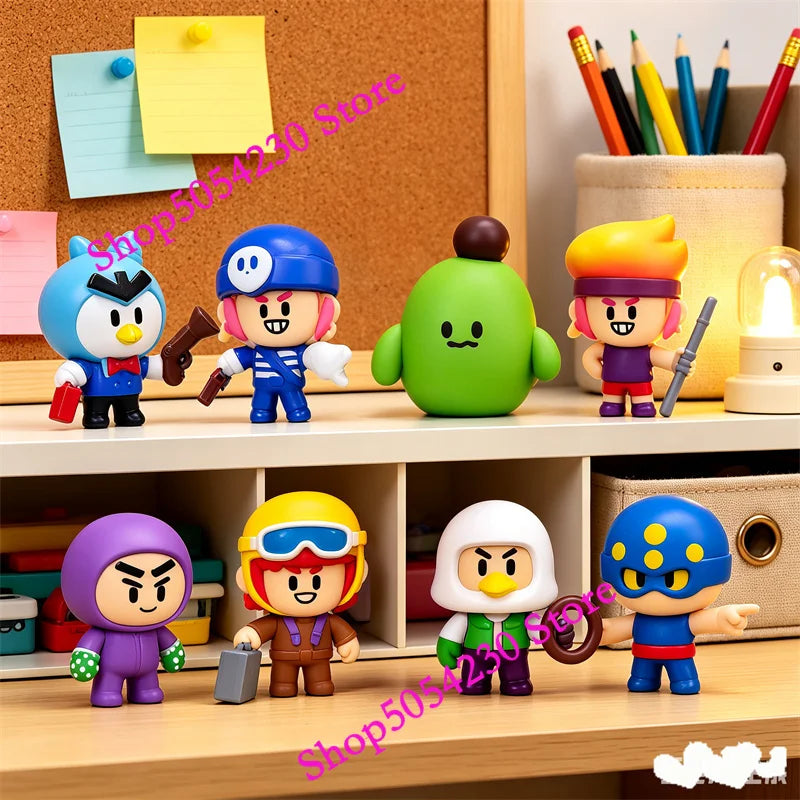 24pcs Anime Mini Figures Set Game Accessories Charms Poco Nita Cute Cartoon Heroes Home Decor Ornament for Birthday Present