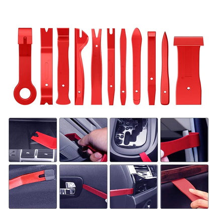 Car Trim Removal Tool Kit 11Pcs Door Panel Remover Tools for Auto Upholstery Repair Dashboard Audio Console Radio Installer