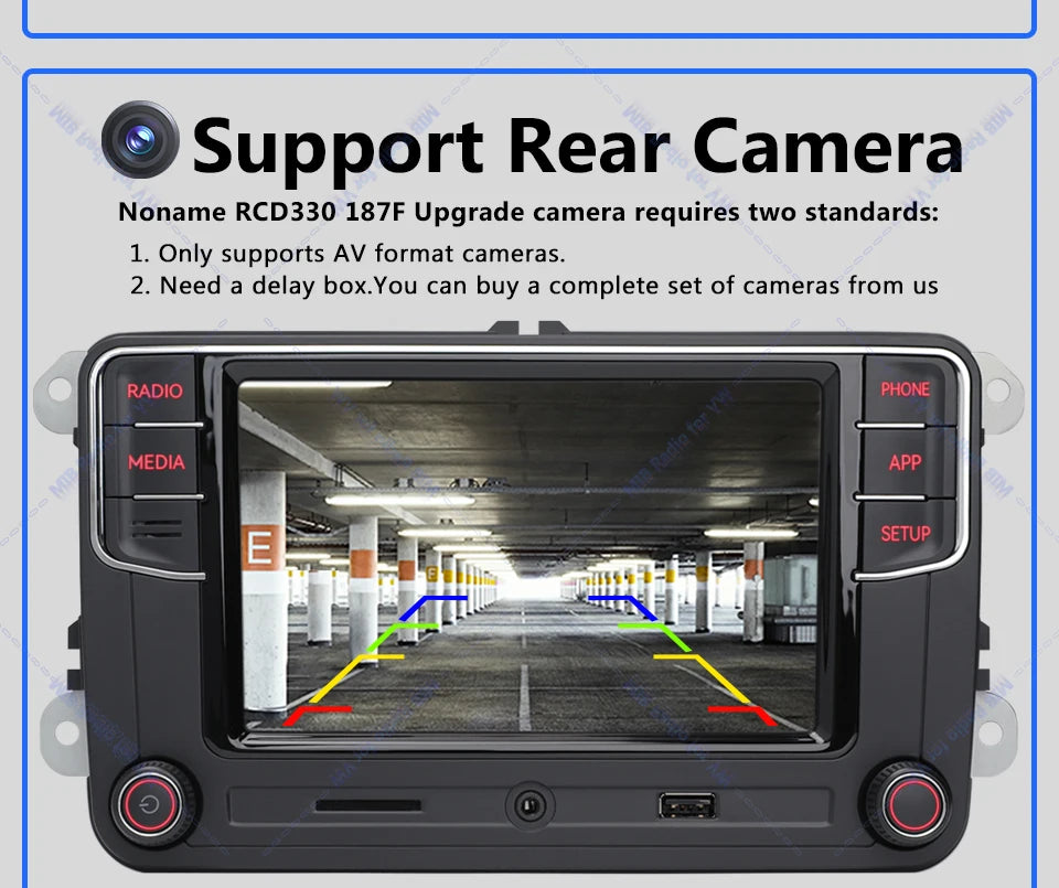 NONAME RCD330 Plus Carplay Car Radio Android Auto MIB Navigator Player 6RF035187F for VW Tiguan Golf 5 6 MK5 MK6 Passat Polo