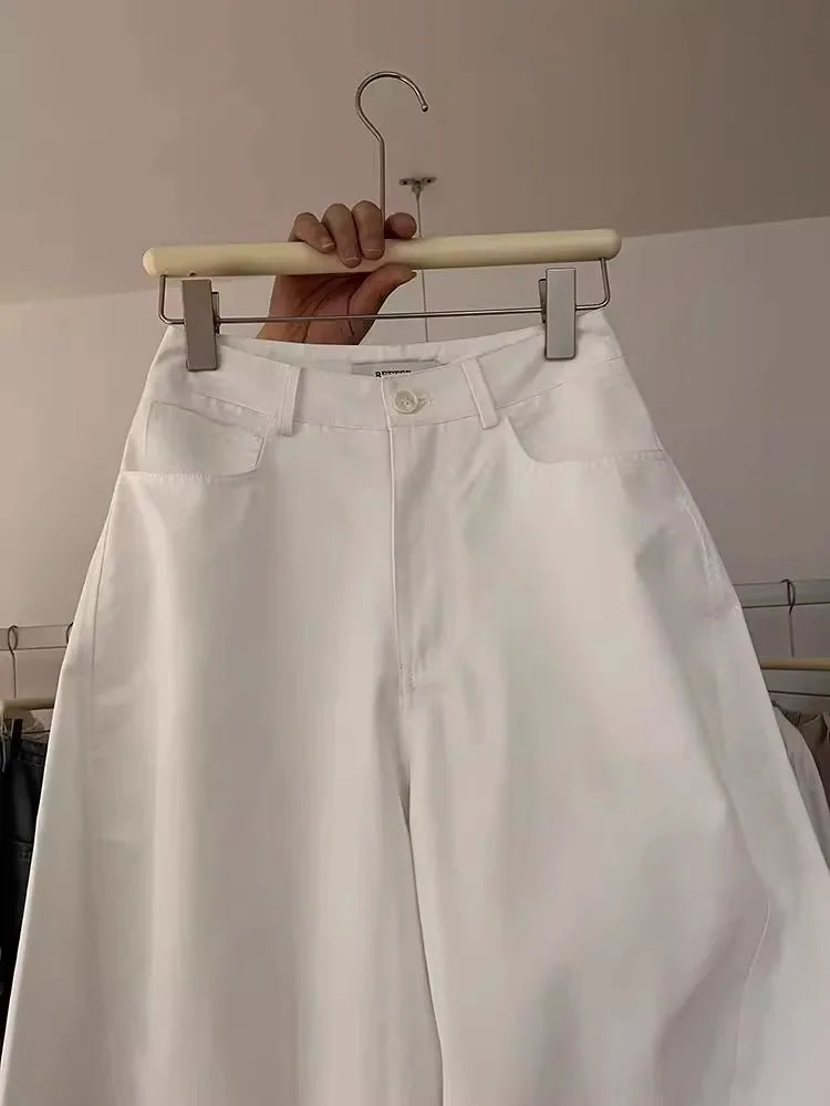 Korean Style Casual Pants Women's Summer New Large Size Fat MM Loose Hip Covering Slimming Wide Leg Long Pants