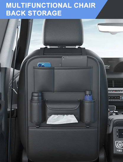 SEAMETAL Car Seat Back Storage Bag Multifunctional Storage Anti-Kick Mats Large Capacity Car Backseat Organizer Protector Pad