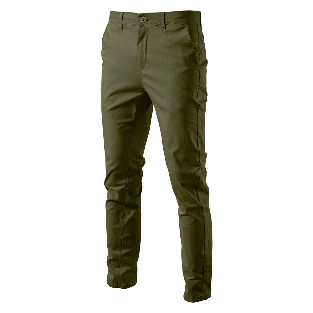AIOPESON Casual Cotton Men Trousers Solid Color Slim Fit Men's Pants New Spring Autumn High Quality Classic Business Pants Men