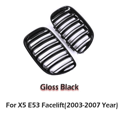 Front Bumper Kindey Grille Carbon M Style For BMW X5 E53 Facelift 2004 2005 2006 X5M Exterior Parts Grills Cover Car Accessories