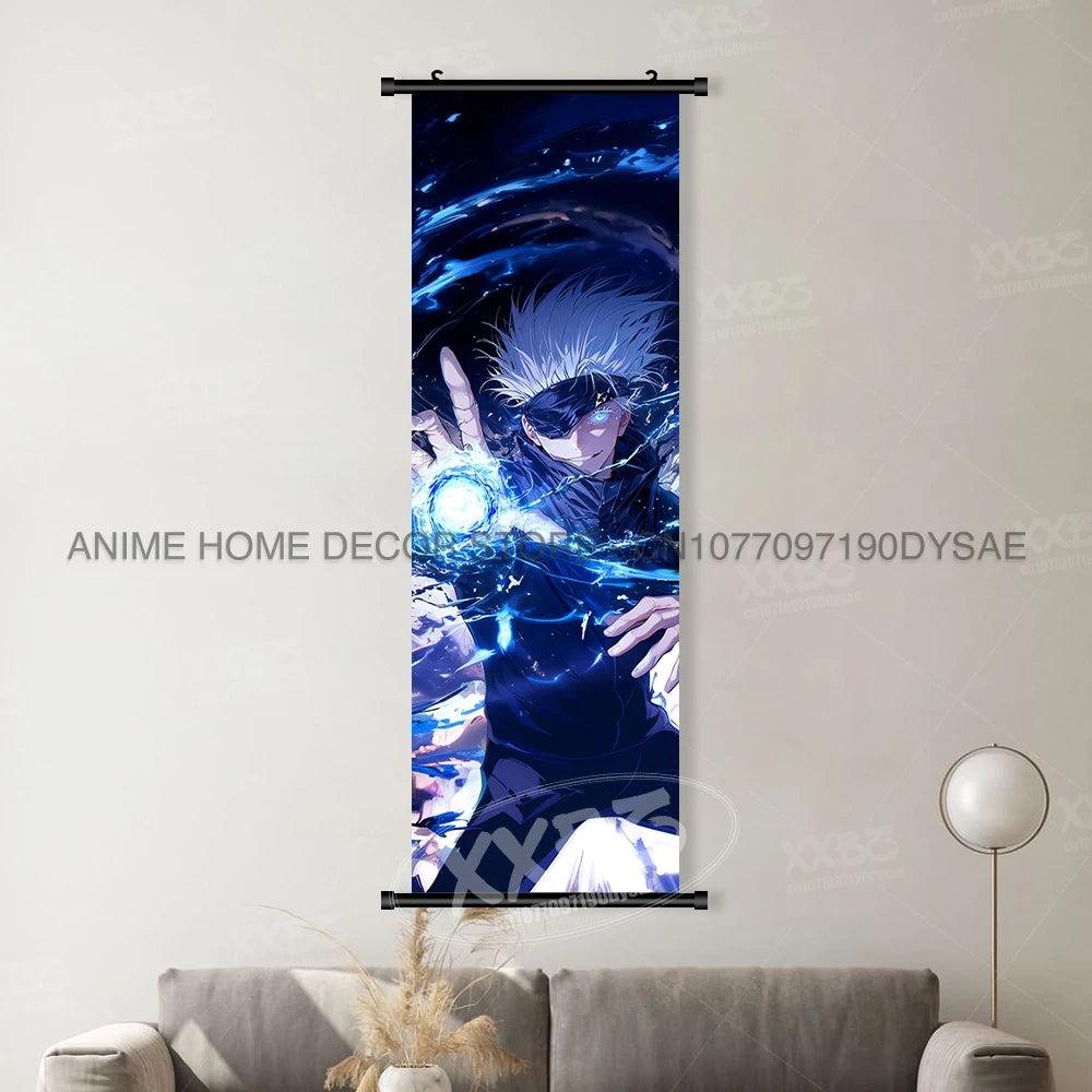 Jujutsu Kaisen Anime Poster Room Canvas Print Hanging Painting Wall Art Megumi Fushiguro Scrolls Picture Home Decoration Mural
