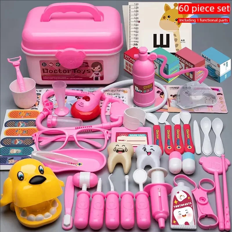 Doctor Nurse Role Play Set Medical Tools With Stethoscope Injectors In A Pretend Play Trolley Box Ideal Gift for Kids Boys girls
