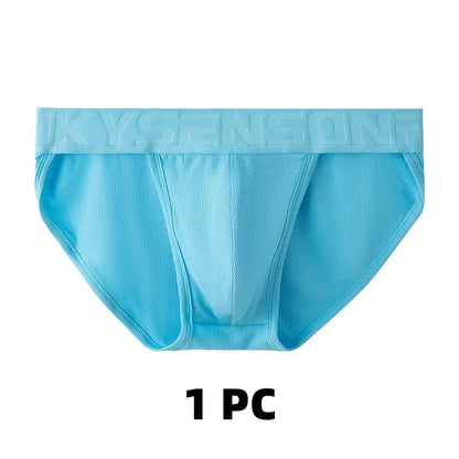1/2/3 PCS Men's Underwear Mens Breathable Thread Modal Panties Breathable Skin Friendly Mid Rise High Fork Solid Color Briefs