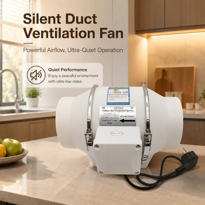 Quiet Fan 220V Electric Exhaust Pipe System for Home Bathroom Kitchen Toilet Ventilation Fan