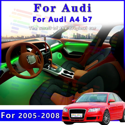For Audi A4 B7 Customize Your Car’s Interior with Hidden LED Light Strips for Car Interiors Offering 64s APP RGB Symphony