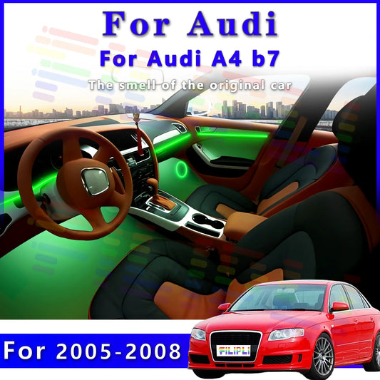 For Audi A4 B7 Customize Your Car’s Interior with Hidden LED Light Strips for Car Interiors Offering 64s APP RGB Symphony