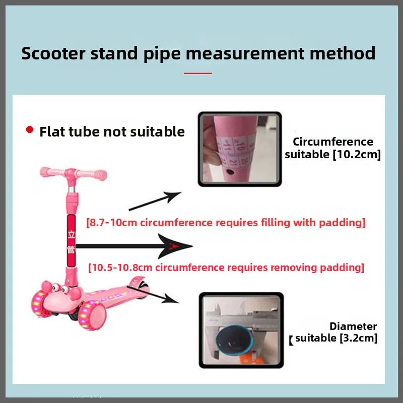 Children's Scooter  Cushion Handlebar Push Bar Installation Accessory Universal Skateboard  Pad Push Rod Equipment