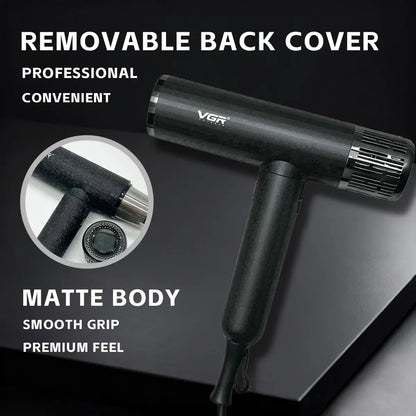 VGR Hair Dryer Professional Air Blower Negative Ion High Speed Hair Dryer Machine Hot and Cold Adjustment Barber Salon V-640HD