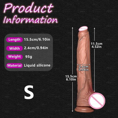 Realistic 5 Sizes Big Dildo Silicone Suction Cup Huge Penis Couples Masturbation Soft Cock Woman Man Anal Adult Sex Toy