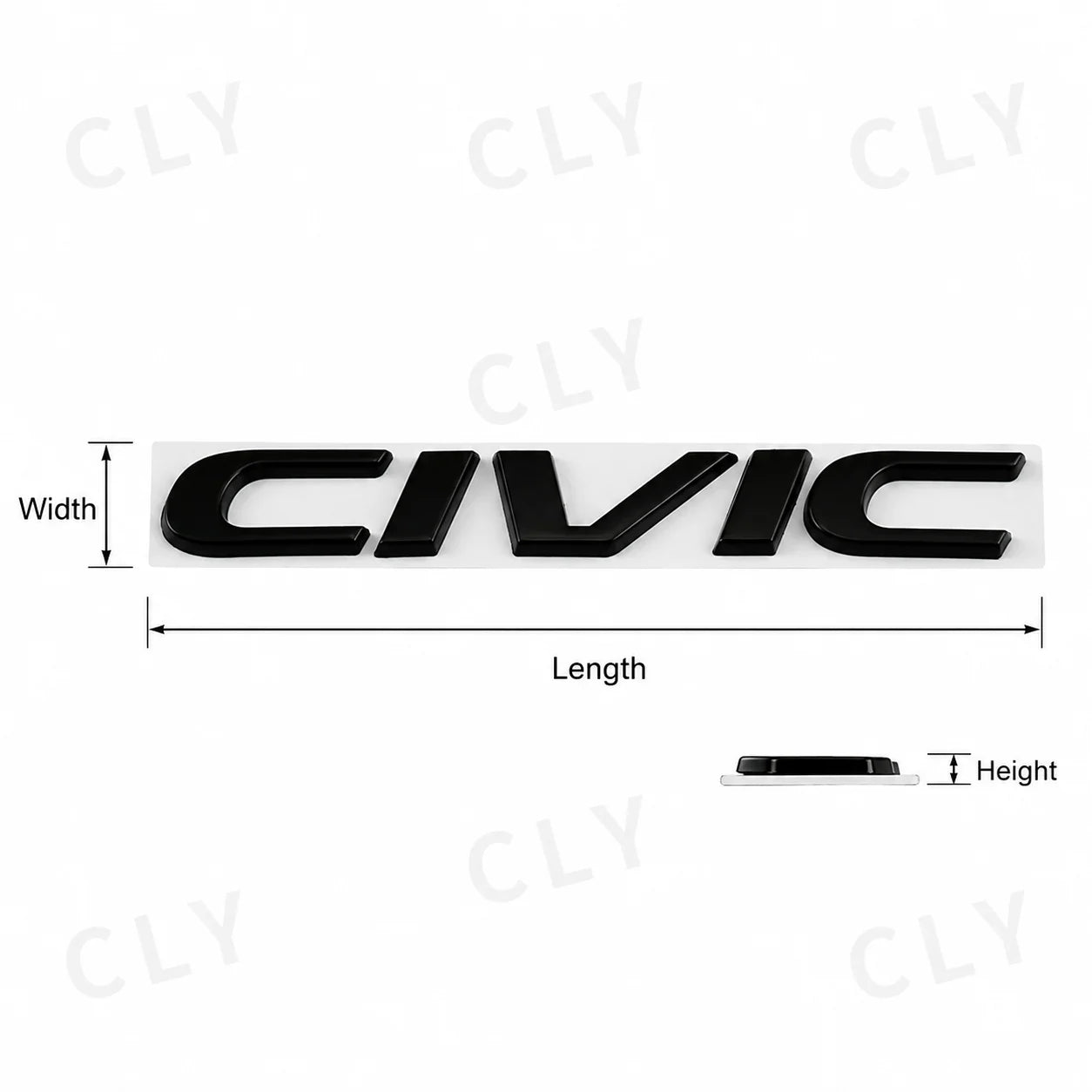 Metal 3D Car Stickers Side Fender Badge Rear Trunk Emblem Decal Styling for Honda CIVIC Logo 10th 11th 8th 2024 2023 Accessories