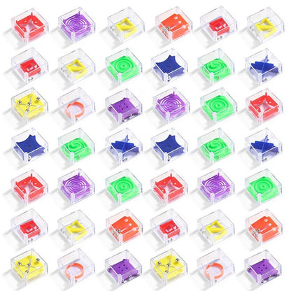 Balance IQ Maze Game Set  3D Brain Teaser Fun Mini Cube Puzzle in a Box Party Favors for Kids Teens Adults Ideal Prizes Gifts