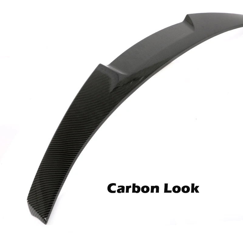 Rear Bumper Trunk Boot Spoiler Lip For BMW 5 Series G30 Gloss Black M5 Roof Wing PSM M4 CS Style 2017-2023 Carbon Fiber Look