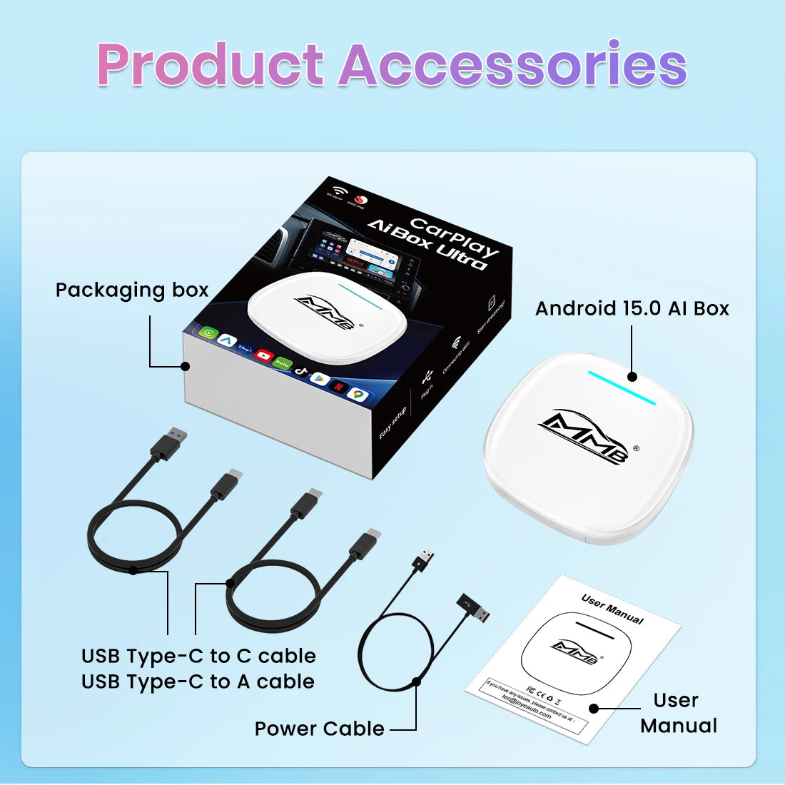 3 in 1 Android15 Wireless Car Carplay Wireless Android Auto MMB MAX Smart Box QCM6350 8-Core GPS WiFi 4G SIM AI Box For Youtube